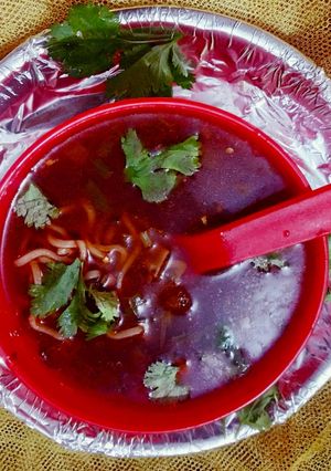 A picture of Manipur's chi Al Mehb regular vegetables soup.