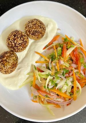 A picture of Moong Sprouts Falafel Bowl(healthy & protein pack).