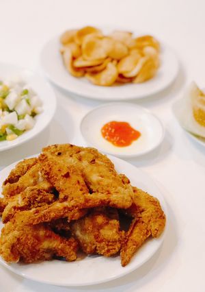 Hình của món Cánh gà tẩm bột chiên bằng nồi chiên không dầu.
