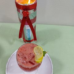 A picture of Refreshing cool watermelon juice in this summer season.