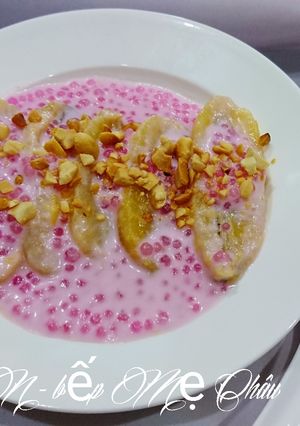Hình của món Chuối sáp xào dừa.