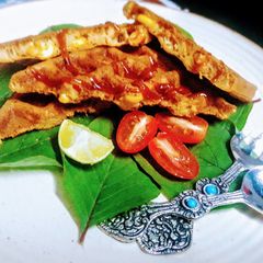 A picture of Savoury Corn Waffles.