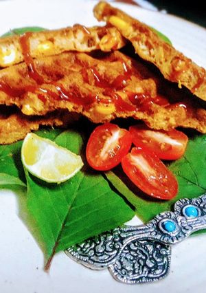 A picture of Savoury Corn Waffles.
