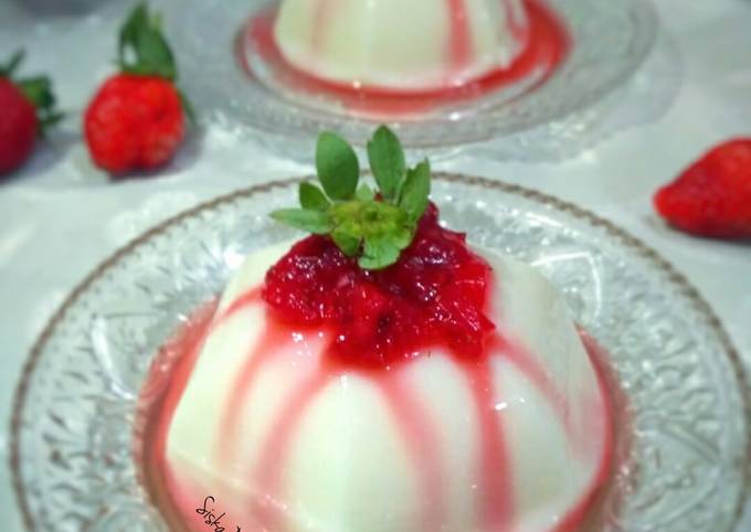 Resep 8 Lychee Pannacotta Strawberry Sauce Oleh Siska Dian Fitriana Siska Dian Siska Cake Cookpad