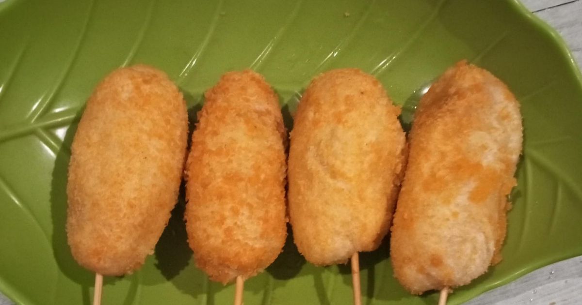 Corn Dog Sosis Rumahan, Renyah di Luar Lembut di Dalam