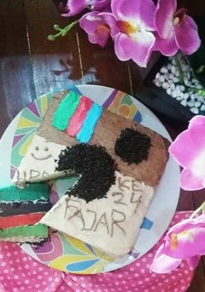 Foto resep Rainbow pastel cake kukus