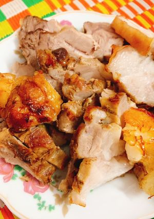 Hình của món Chân giò quấn xả.