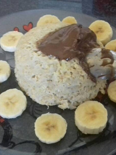 Una foto de Bowl cake de avena y plátano