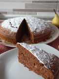 TORTA AL CIOCCOLATO CON PERE & NOCI