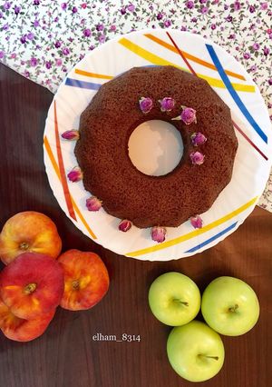 عکسی از دستور کیک شکلاتی بدون فر