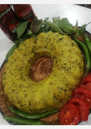 عکسی از دستور دو پیازه سیب زمینی