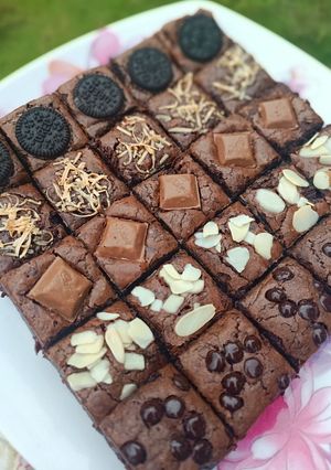 Foto resep Triple Chocolate Fudgy Brownies