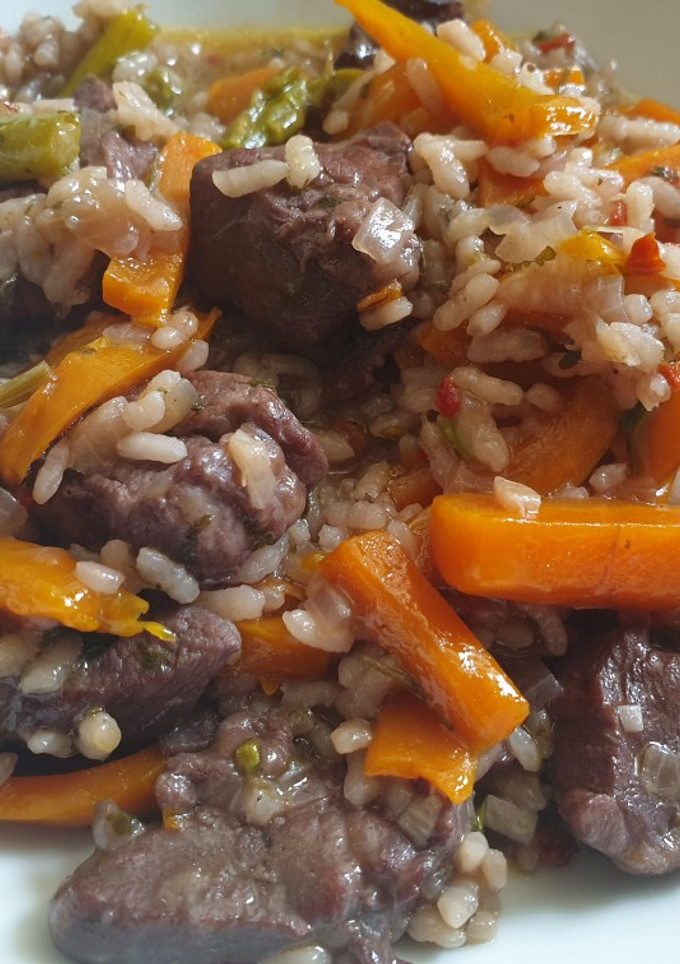 Una foto de Arroz con cordero sin gluten