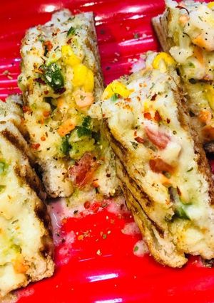 A picture of Cheese Corn Sandwiches.