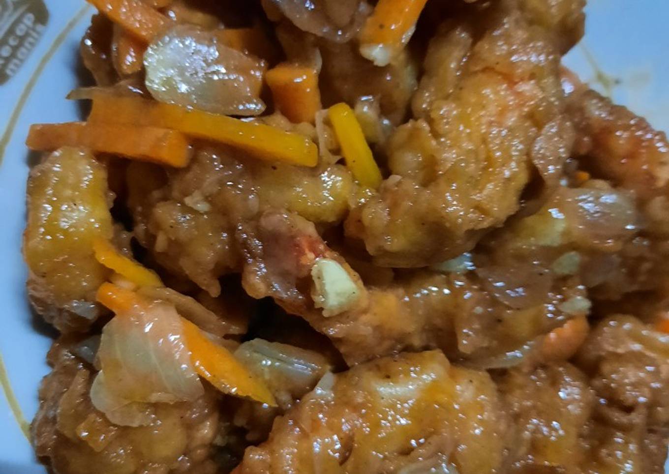 Udang tepung asam manis