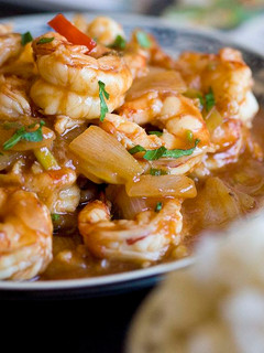 Una foto de Gambones en salsa de tamarindo. Receta vietnamita