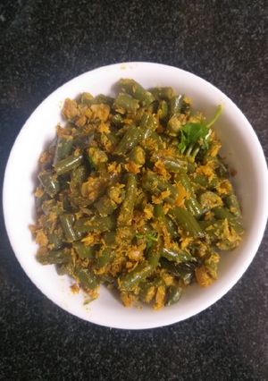 A picture of Beans Poriyal.