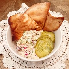 A picture of Dill Pickle Chicken Salad.