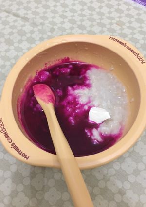 Foto resep MPASI 6m+ (Oat saus buah naga)