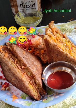 A picture of Spicy potato sandwich.