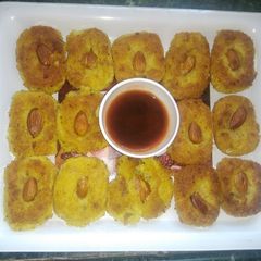 A picture of Leftover rice bread nuggets.