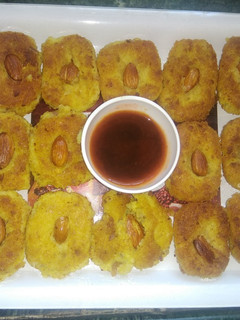 A picture of Leftover rice bread nuggets.