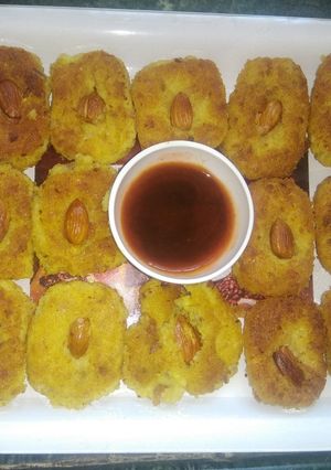 A picture of Leftover rice bread nuggets.