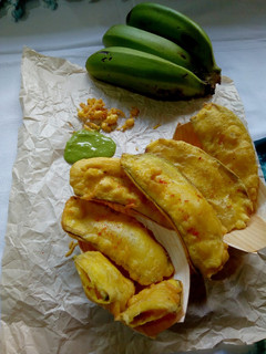 A picture of Raw Banana(matoke) bhajia#recipemarathon.