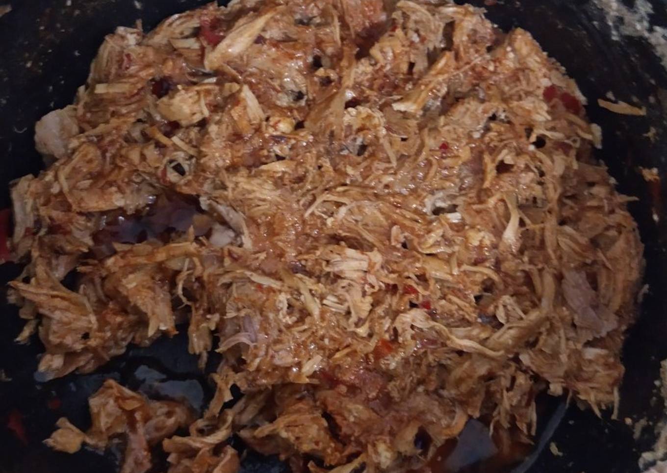 Pierna deshebrada de puerco