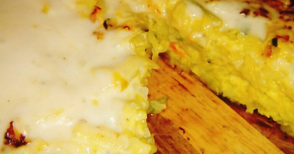 Tortilla de papa y zapallitos rallados, sin aceite y light! Receta de