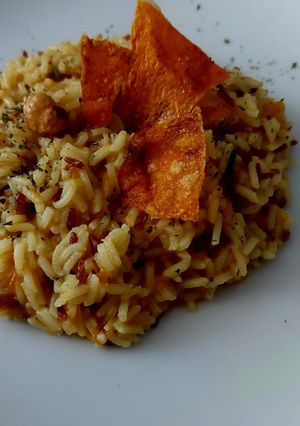 Foto di Risotto curcuma e zucca con chips di zucca