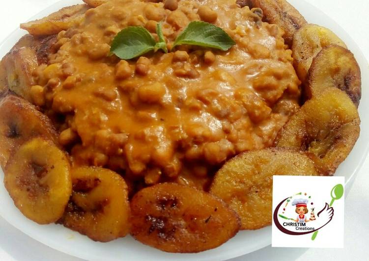 Honey beans with FRIED PLANTAIN