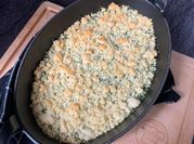 Une photo de pâte à crumble