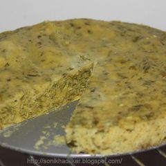 A picture of Kothimbir Vadi (Savory coriander cake).