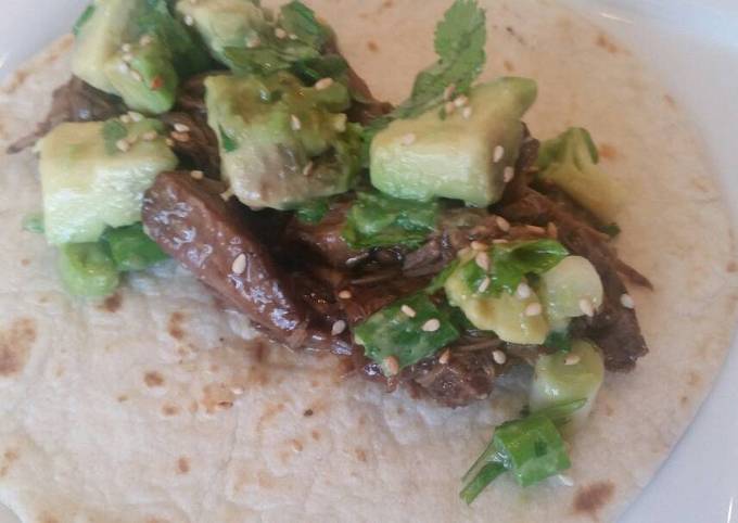 Asian Shredded Beef Tacos