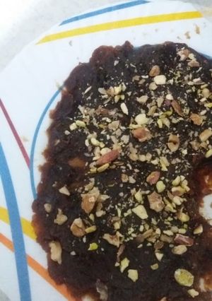 عکسی از دستور حلوا خرمایی یا خرما داغ