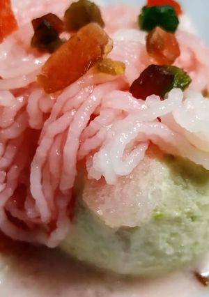 A picture of Kesar Pista Kulfi Homemade Faluda.