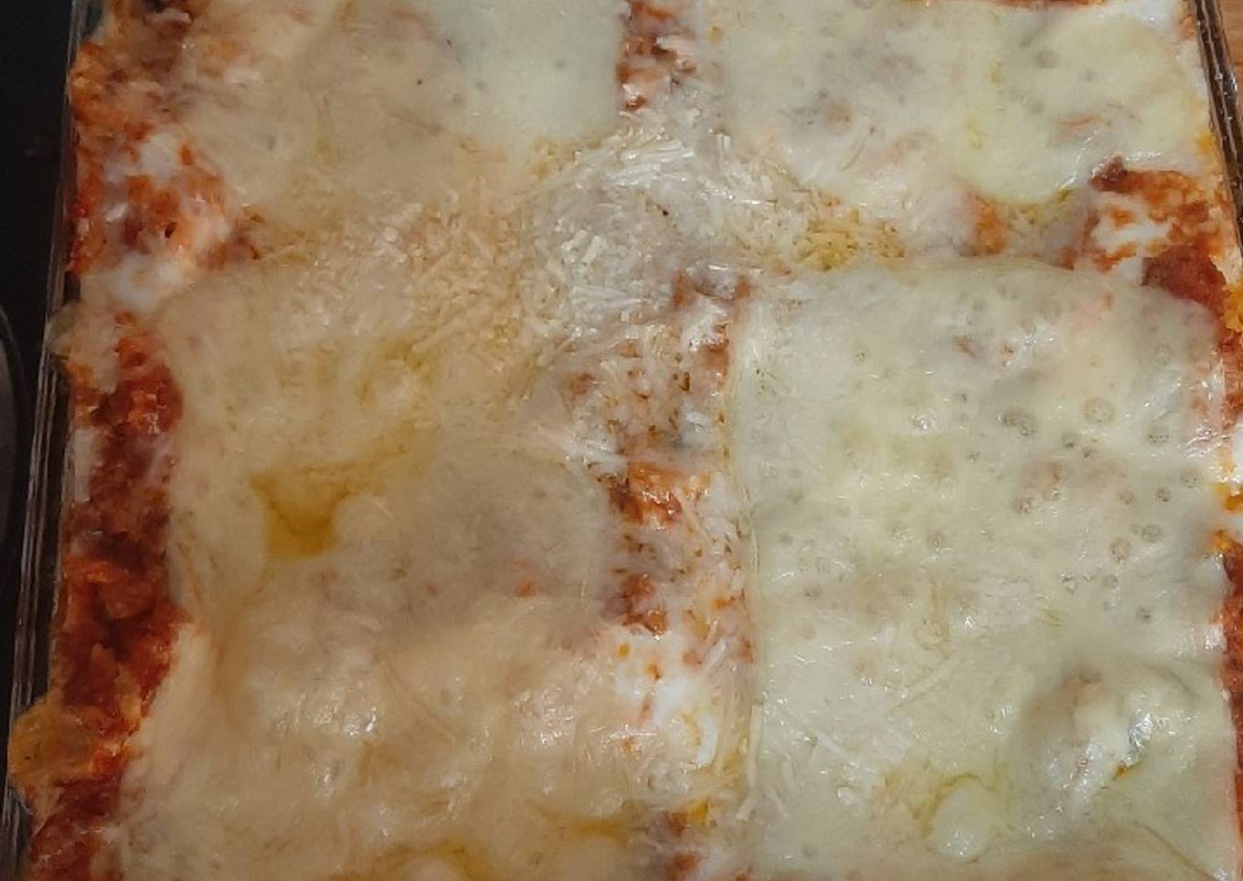 Lasaña de carne y mucha verduras