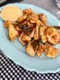 Bacalao empanado en airfryer con mayonesa de pimentón