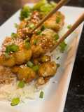 Crispy air fryer sesame chicken