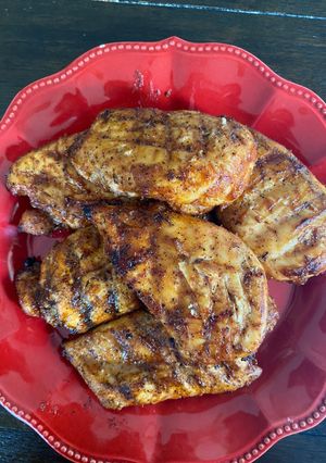 Una foto de Pollo con salsa BBQ