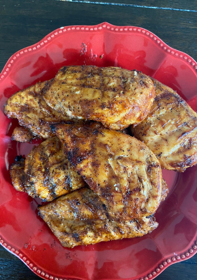 Una foto de Pollo con salsa BBQ