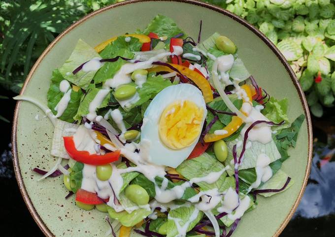 Resep Green Salad with Yogurt and Honey Dressing (Healthy Recipes) Anti Gagal