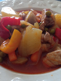 Una foto de Estofado de pavo con verduras
