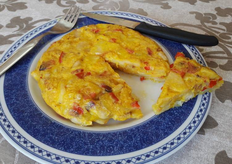 🇪🇸"Tortilla española" de falso huevo vegana
 🍳