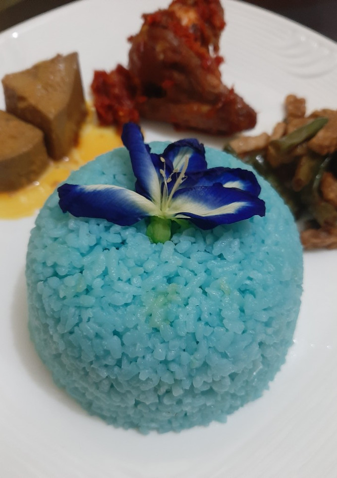 Foto resep Nasi Uduk Bunga Telang