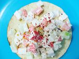 Ensalada de Surimi con pepino, jícama y zanahoria