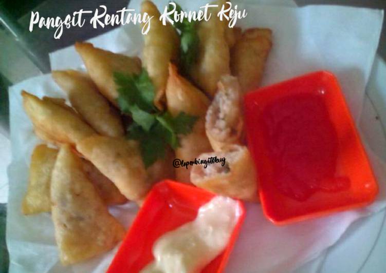 Pangsit Kentang Kornet Keju Endeusss π / CEMILAN gurih