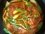 Poule ar Tamarin ek Brèdes Chinois – Mauritian chicken with tamarind and pak choi