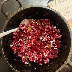 A picture of Beetroot Poriyal.
